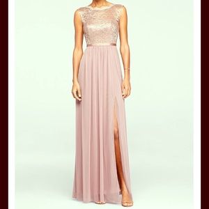 Gorgeous Rose Gold / Pink bridesmaid dress